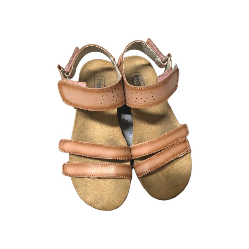 Propet Farrah Women's Sandals Size 6.5 Adjustable Light Brown Leather‎